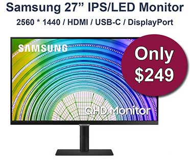 Samsung S27a - 27" 1440p IPS Monitor with USB-C