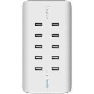 Belkin RockStar 10-Port 2.4A USB-A Charging Station - 120W w/Intelligent charging & Overcurrent protection