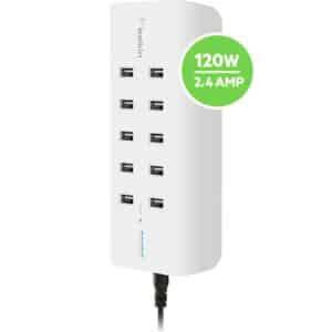 Belkin RockStar 10-Port 2.4A USB-A Charging Station - 120W w/Intelligent charging & Overcurrent protection