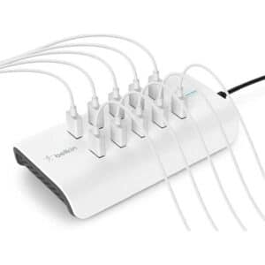 Belkin RockStar 10-Port 2.4A USB-A Charging Station - 120W w/Intelligent charging & Overcurrent protection