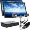 Dual Dell 24" Monitors & Targus USB-A Docking Station | NZ Laptop Wholesale