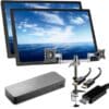 24" Dual Monitor setup with USB-C Universal Docking Station | NZ Laptop Wholesale