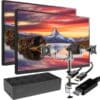 Dual LG 27" Monitors with Arms and Docking Station