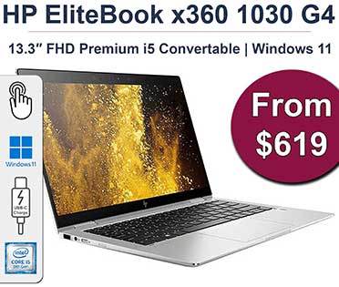 HP EliteBook x360 1030 G4 - Windows 11 Pro Touchscreen Laptop