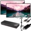 Dual Lenovo 23" Monitor Bundle with USB-C Docking Stsation