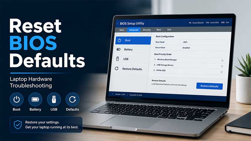 Reset BIOS defaults laptop