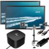 Dual Acer Monitor Bundle with USB-C Docking Station