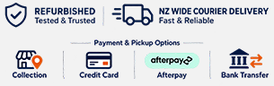 Professionally refurbished, warranty included and NZ-wide tracked courier delivery